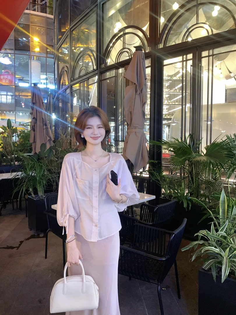 【芝士Cheese】明睦流转 时尚百搭夏季小众设计韩版ins风通勤衬衫