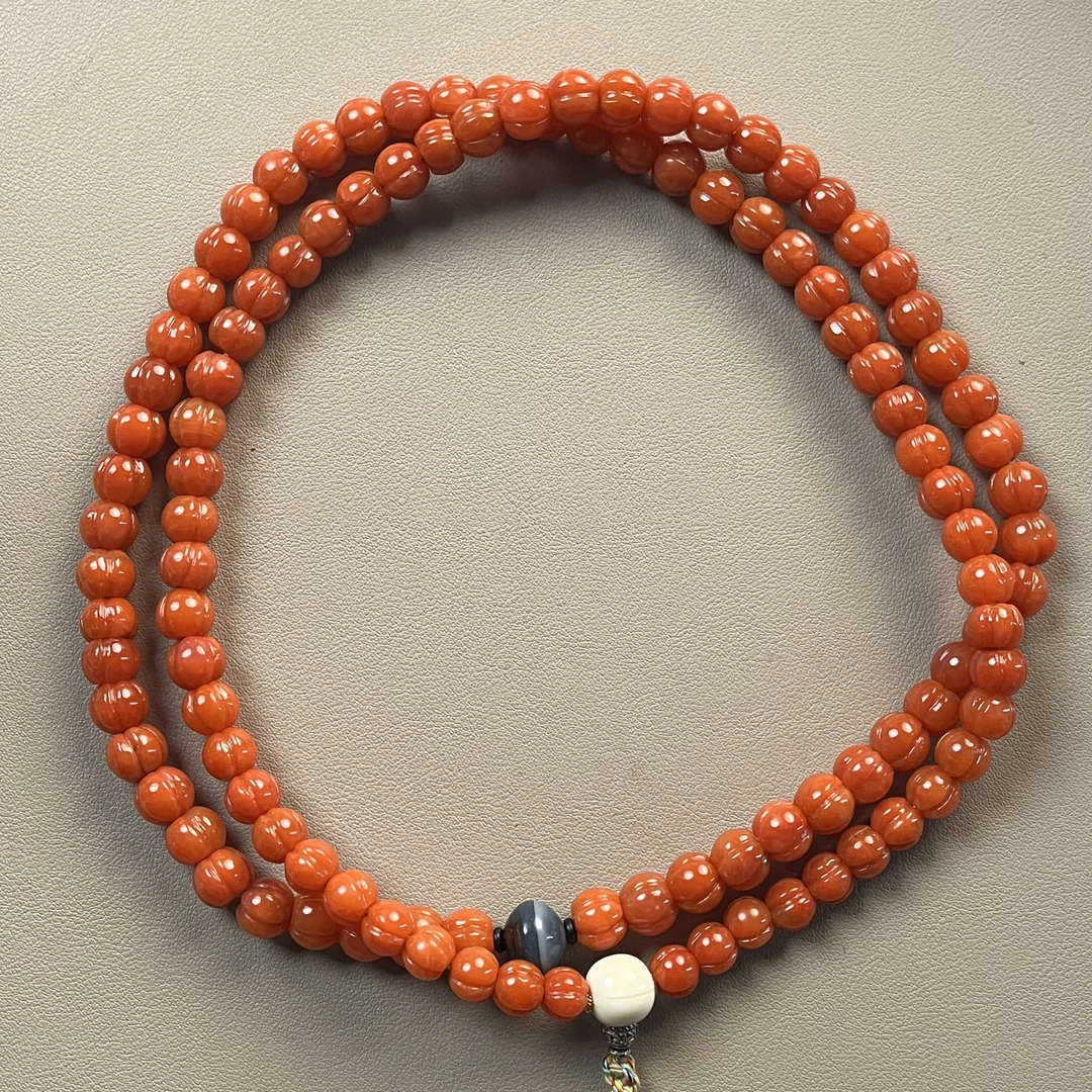 甘南 南红（精品）瓜珠脖挂 7346