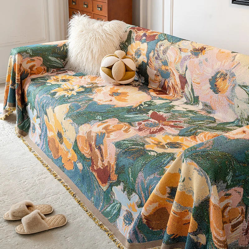 梵汀艺术-法式雪尼尔沙发盖布四季通用防滑全包沙发巾全盖沙发套