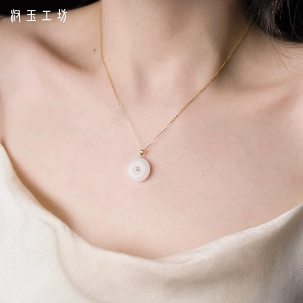 汉玉工坊 新人福利 和田玉 白玉平安扣吊坠多样性发一