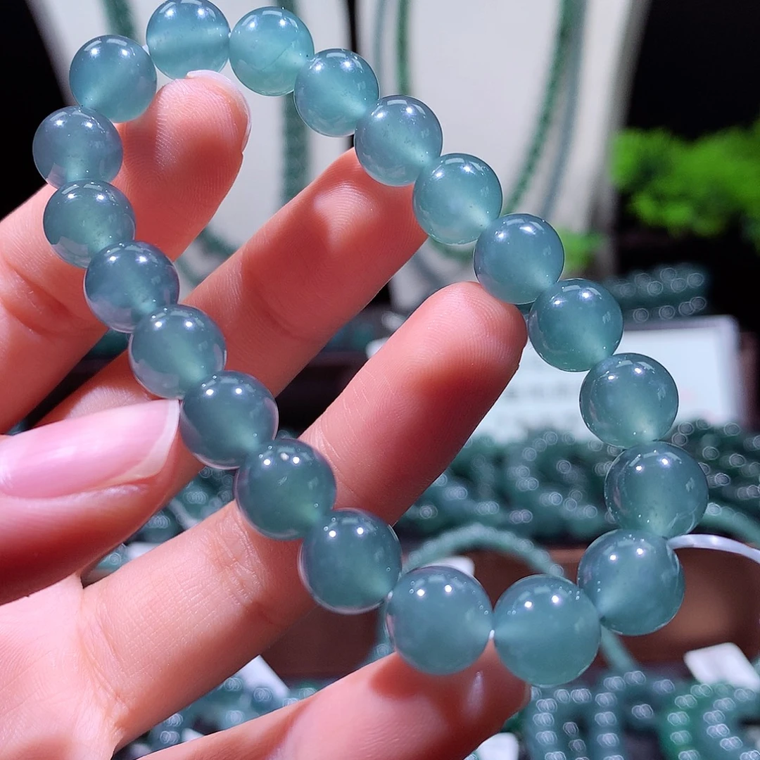 翡翠未镶嵌手链天然a货翡翠手串10
