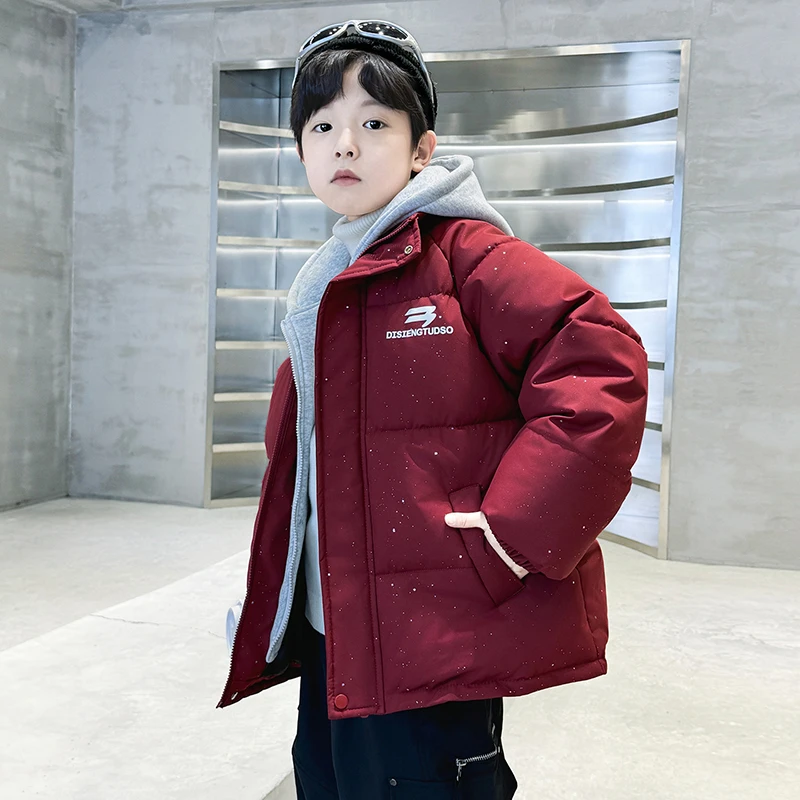 男童冬装棉服2025新款中大儿童棉衣棉袄秋冬款冬季加厚百搭外套潮