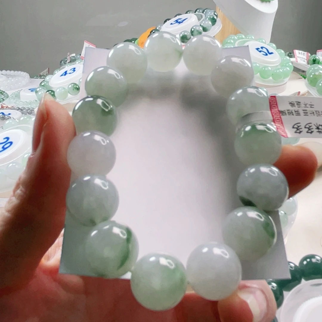 翡翠未镶嵌手链手串14+