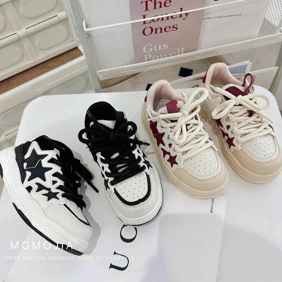 布丁哈鲁【】2024春季百搭休闲舒适儿童星星板鞋24C426