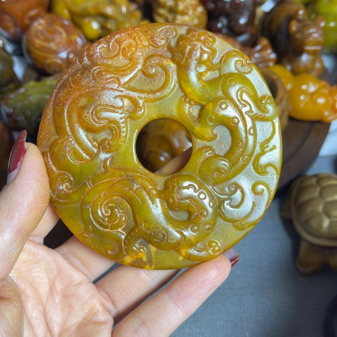 蛇纹石玉合金颈饰