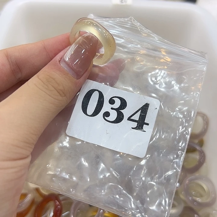 玛瑙/玉髓戒指合金34港12