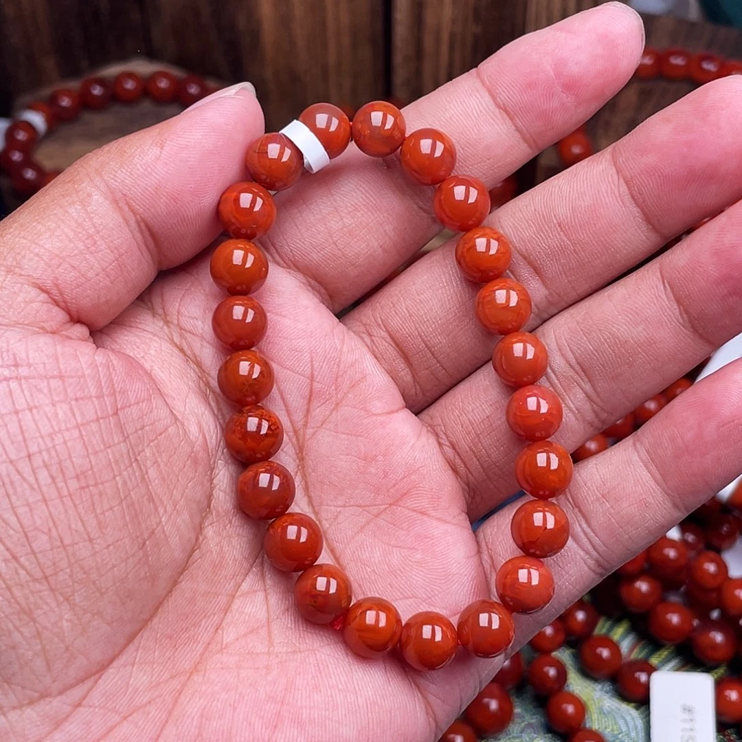 南红玛瑙未镶嵌手链南红瓦西卡8