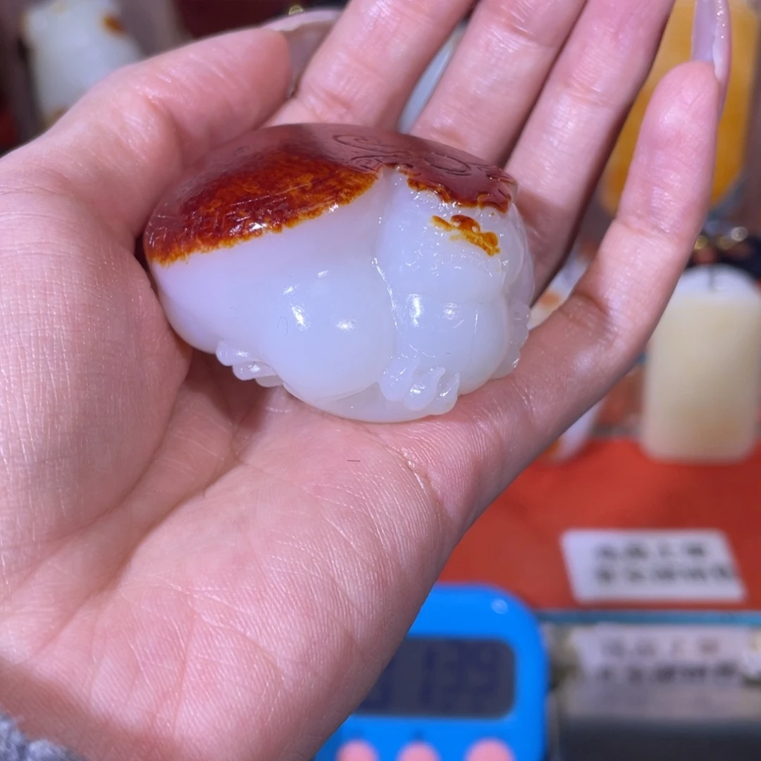 往***。和田玉未镶嵌把件