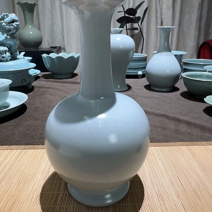 其他陶全手工，长颈瓶