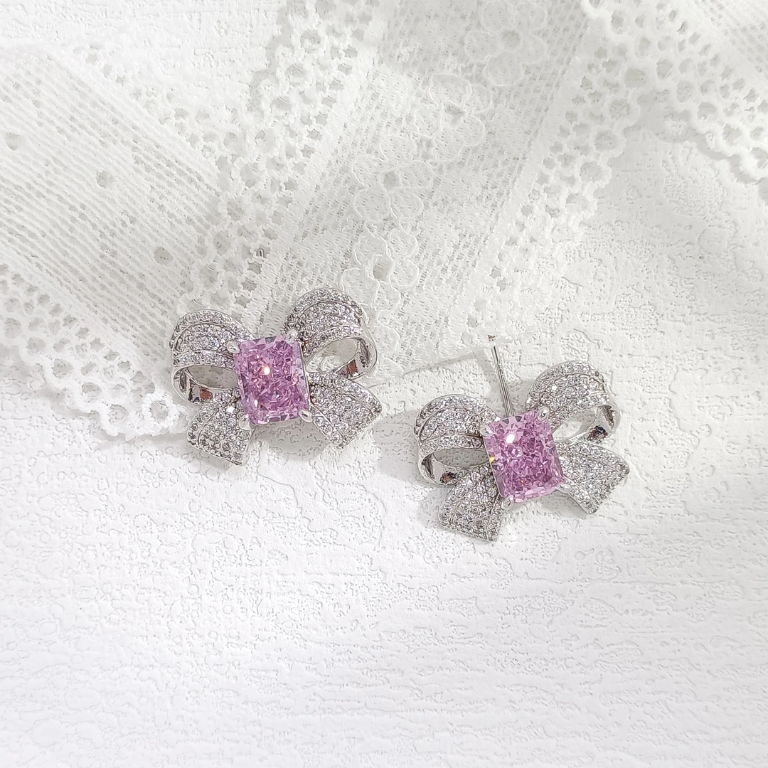 铜合金合成锆石耳饰 FXLM-54255 耳环欧美百搭时尚欧美简约气质