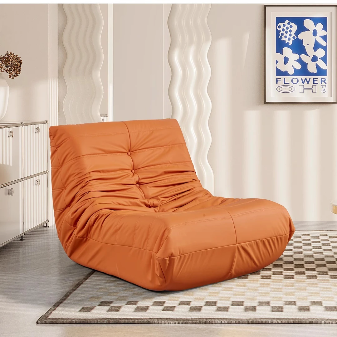 毛毛虫懒人沙发椅卧室客厅加厚可躺可睡休闲阳台猫爪皮单人椅