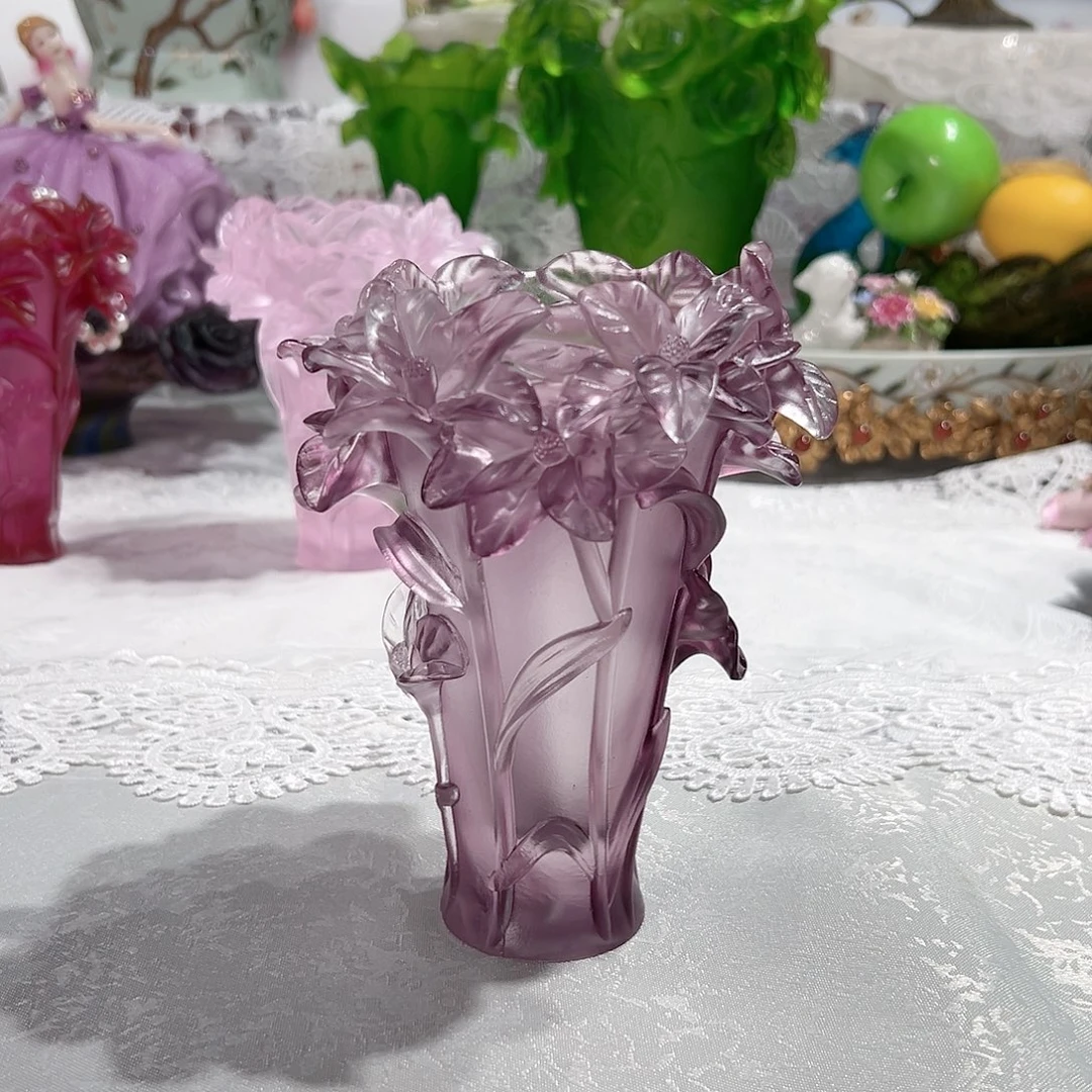 陶瓷脱蜡琉璃雕刻花瓶410