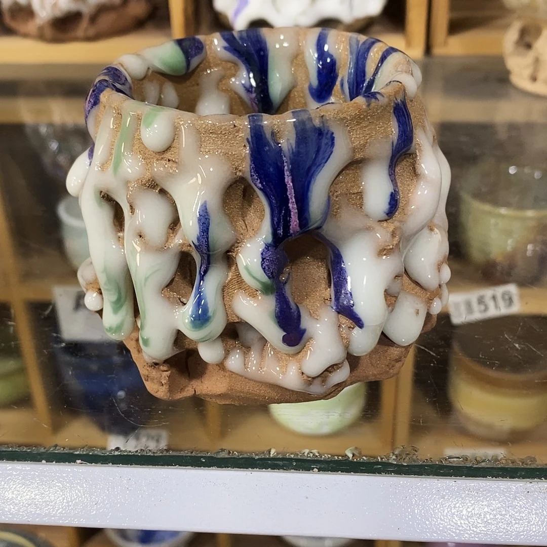 粗陶志野柴烧茶器