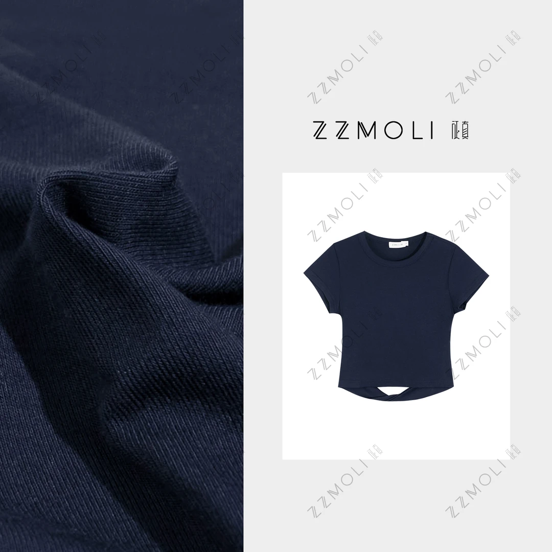 ZZMOLI新款简约小心机设计感短袖T恤女款休闲时髦上衣ZBY90332
