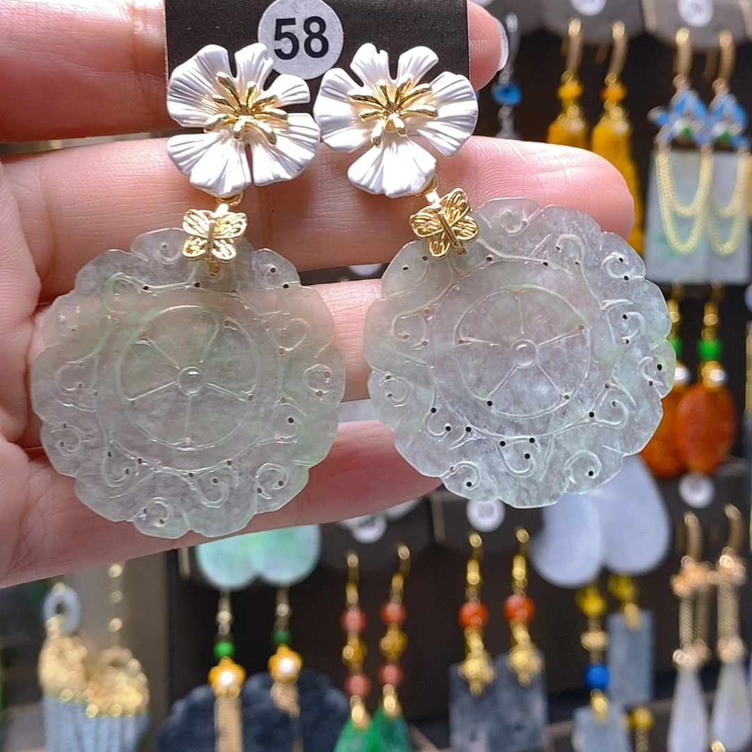 未镶嵌翡翠耳饰翡翠