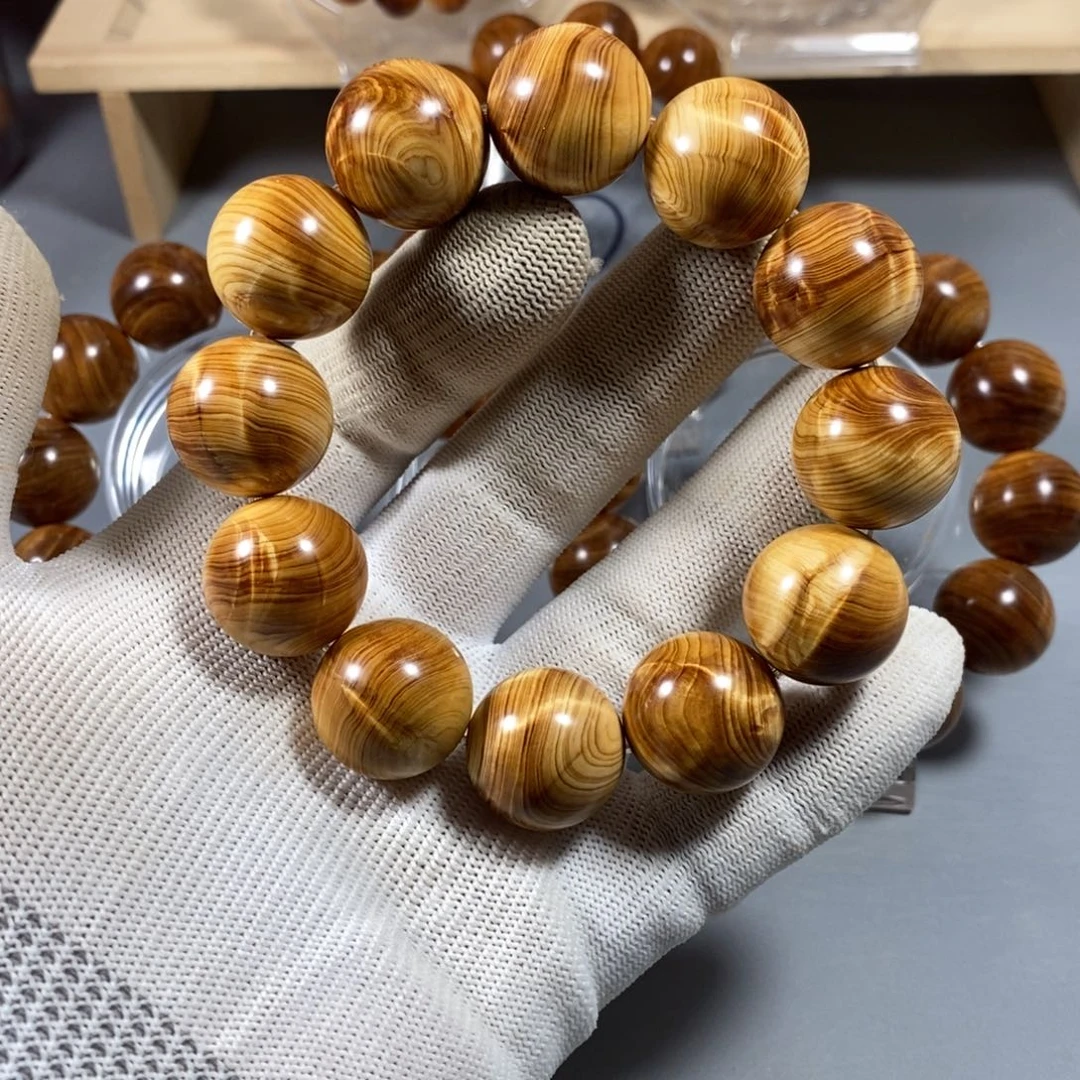 柏木（崖柏）手串/手链2.0鸡油黄闪电太行陈化崖柏手串