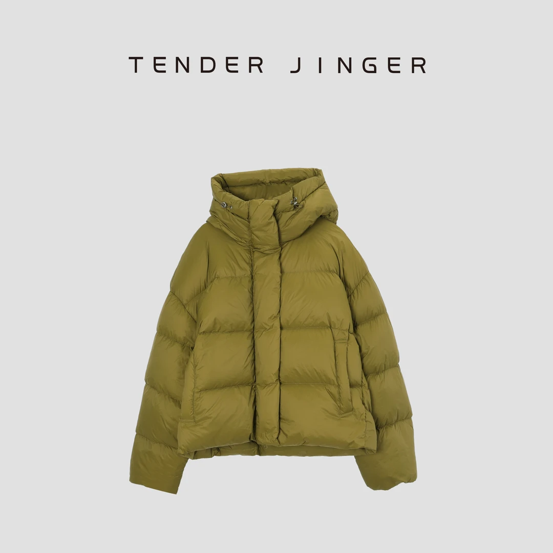 Tender Jinger【黑标】廓形连帽短款90级鹅绒服T44ERF305E