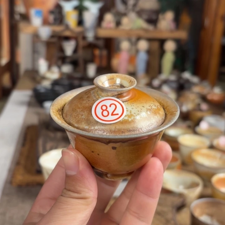 盖碗鹊*堂【瓷与故事】柴烧盖碗