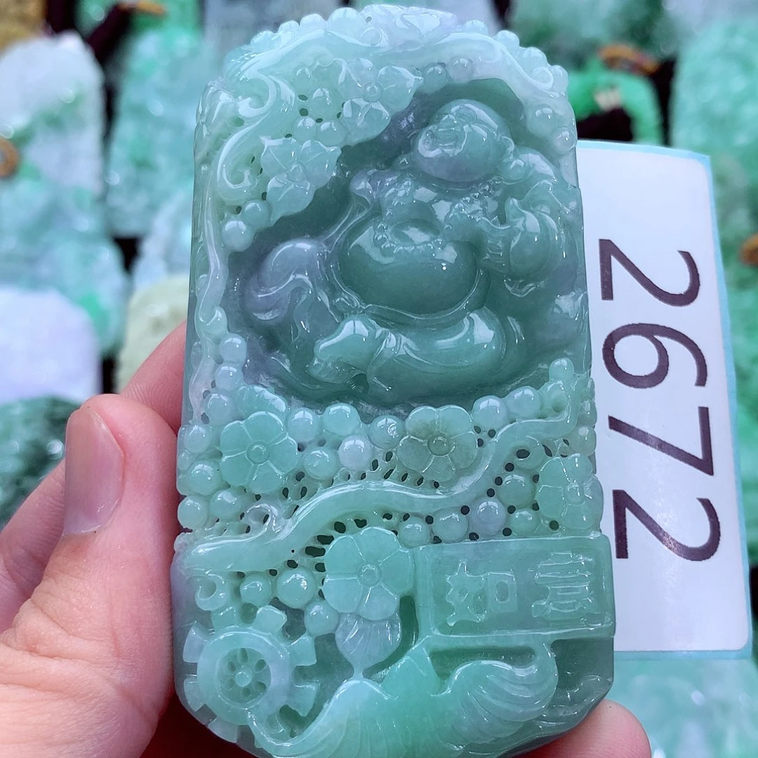 翡翠未镶嵌吊坠(不含链)