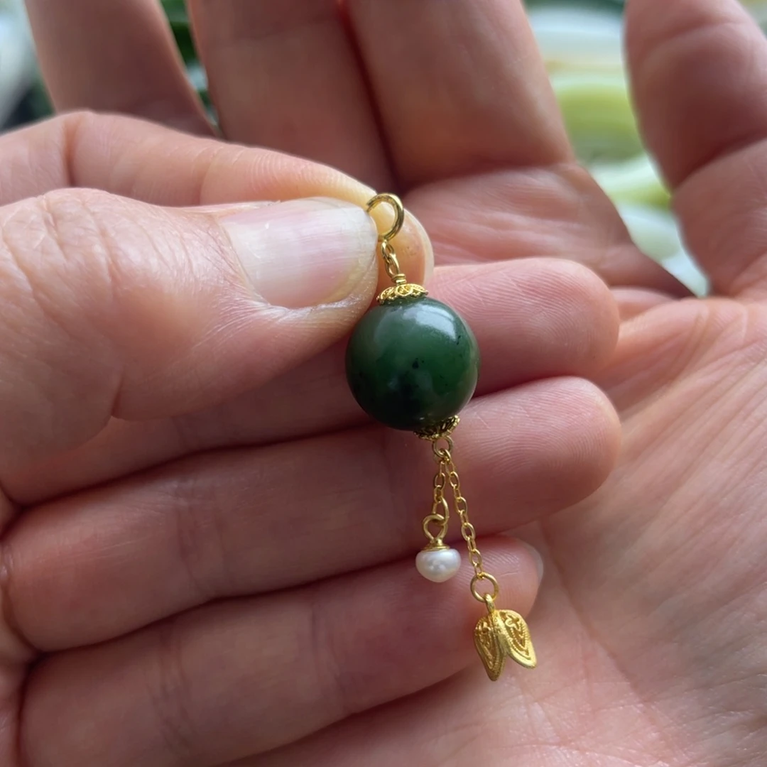 和田玉吊坠(不含链)银S925镶嵌忘*