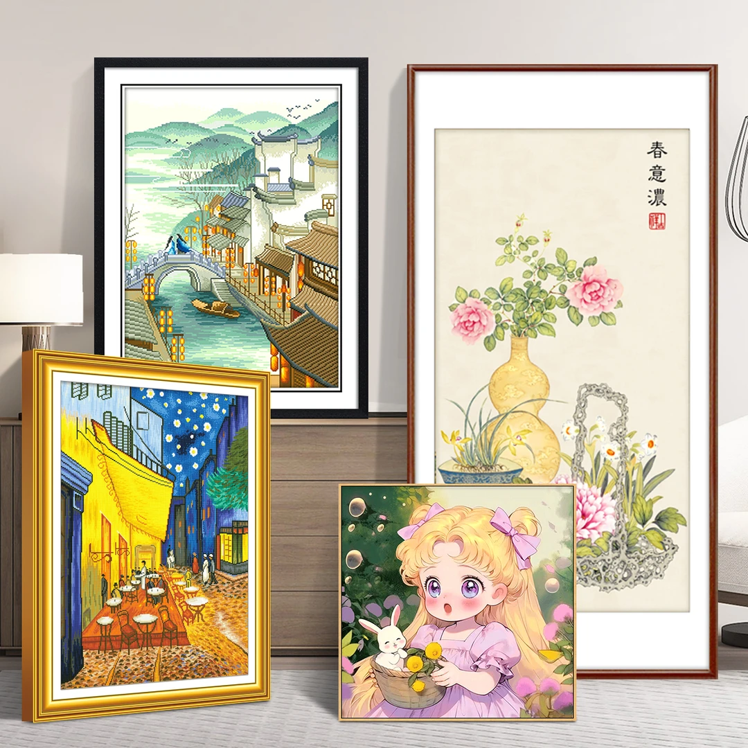 芊虹秀【埃及棉-大格】十字绣2025新款线绣客厅手工自己绣