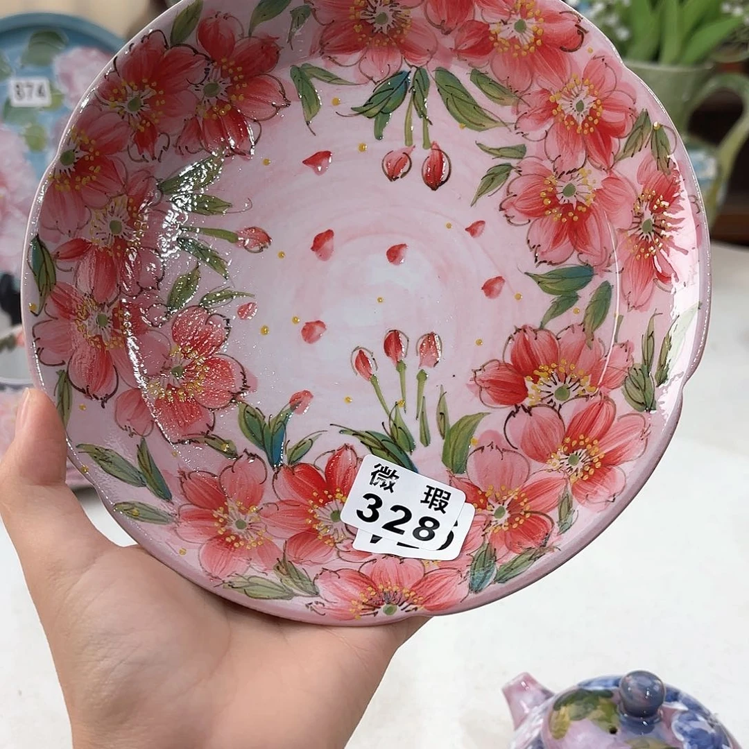 小****景德镇手绘高温釉下彩陶瓷茶具