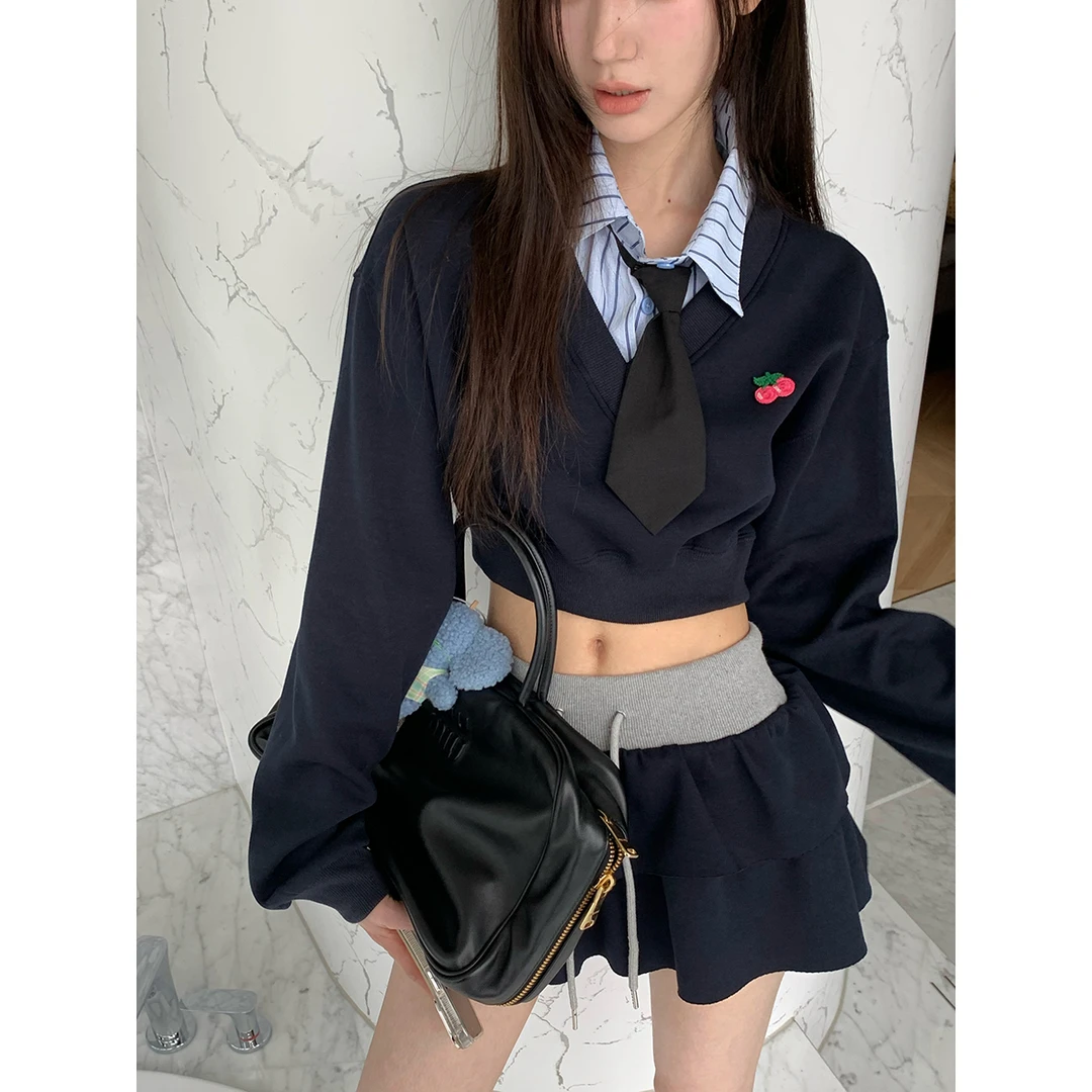 FORNI  M感韩系千金 ins短款运动套装时尚休闲百搭设计师款