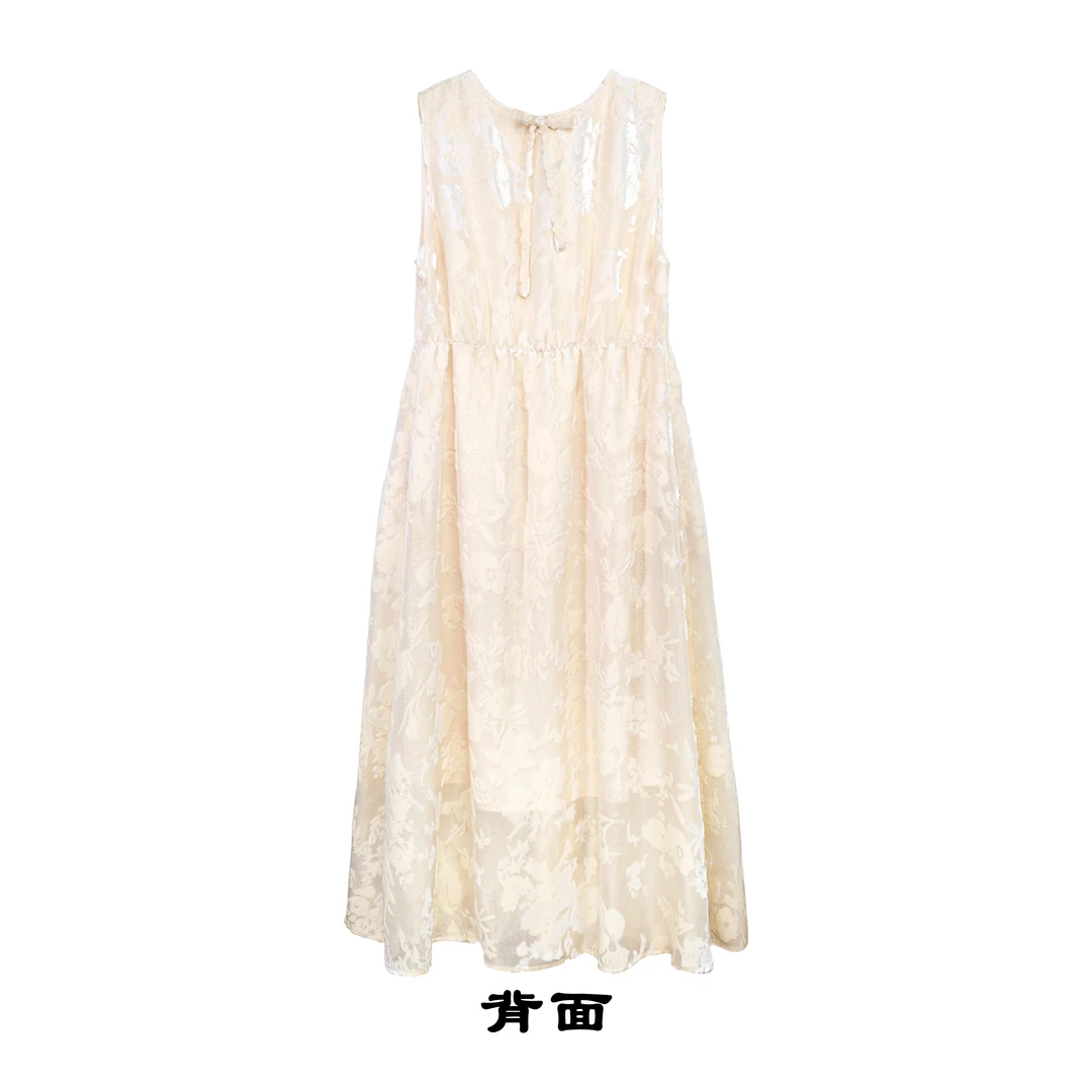 新中式国风桑蚕丝连衣裙汉服24L0132