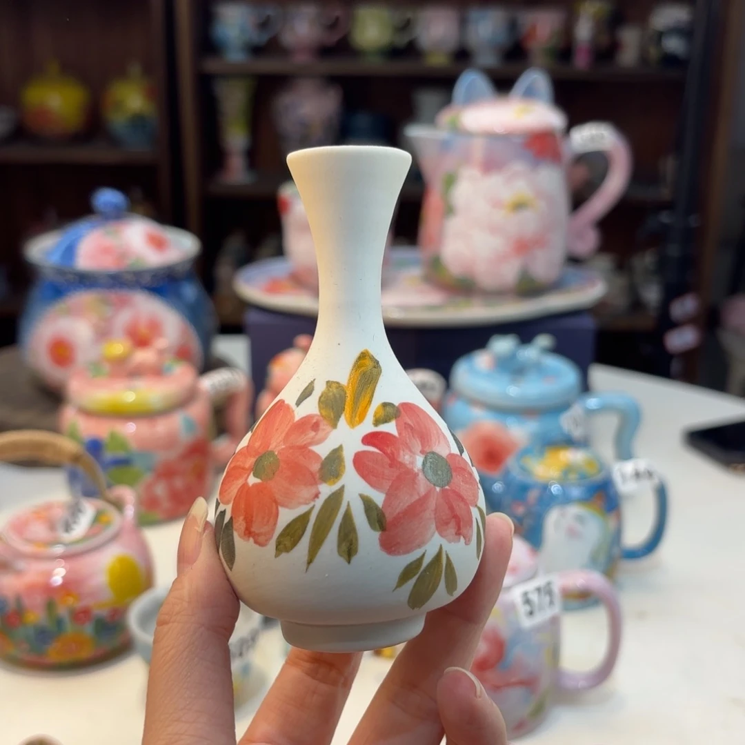 景德镇手绘高温釉下彩陶瓷茶具