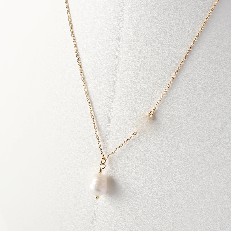 铜合金项链 TBXL244016-项链小众女清新简约颈链锁骨链精致坠链