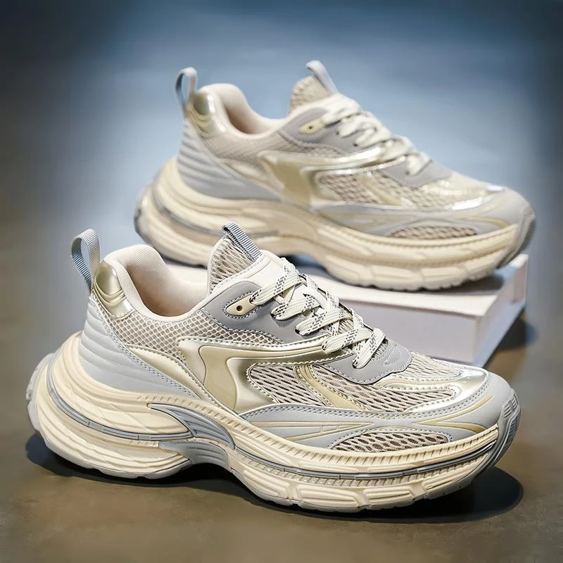 俞兆林老爹鞋男款夏季网面透气2025新款青少年港风潮牌跑步运动鞋