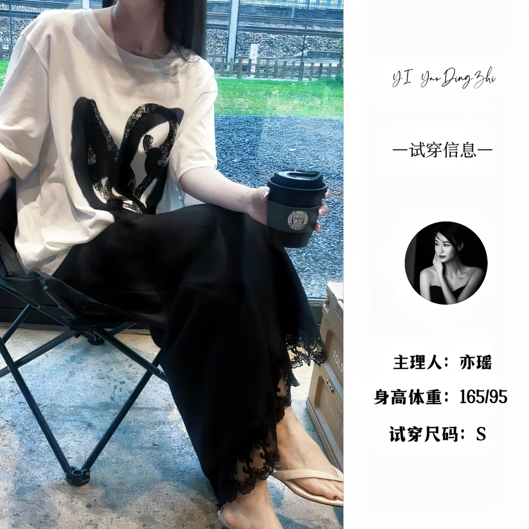 【亦瑶定制】爱心T恤 情侣款 新款高端时尚设计休闲气质款5XTJJ8733