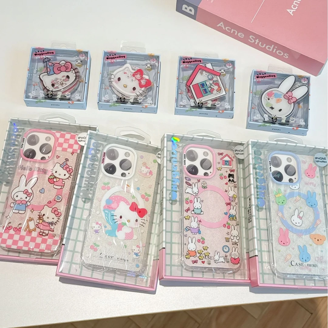 潮牌氧气狗新款摇摇乐Kitty系列适用iP17promax 手机壳16pro/防摔
