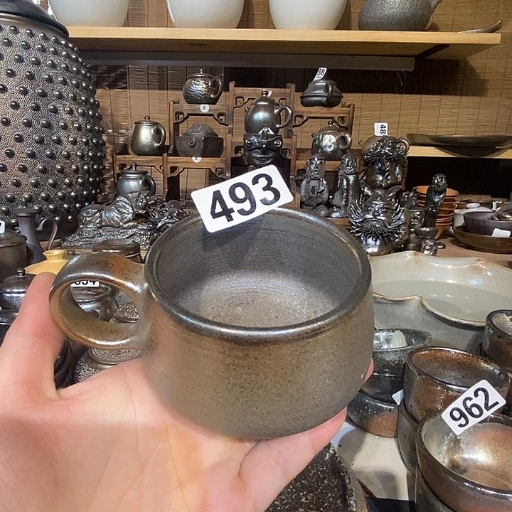 高温柴烧陶泥咖啡杯