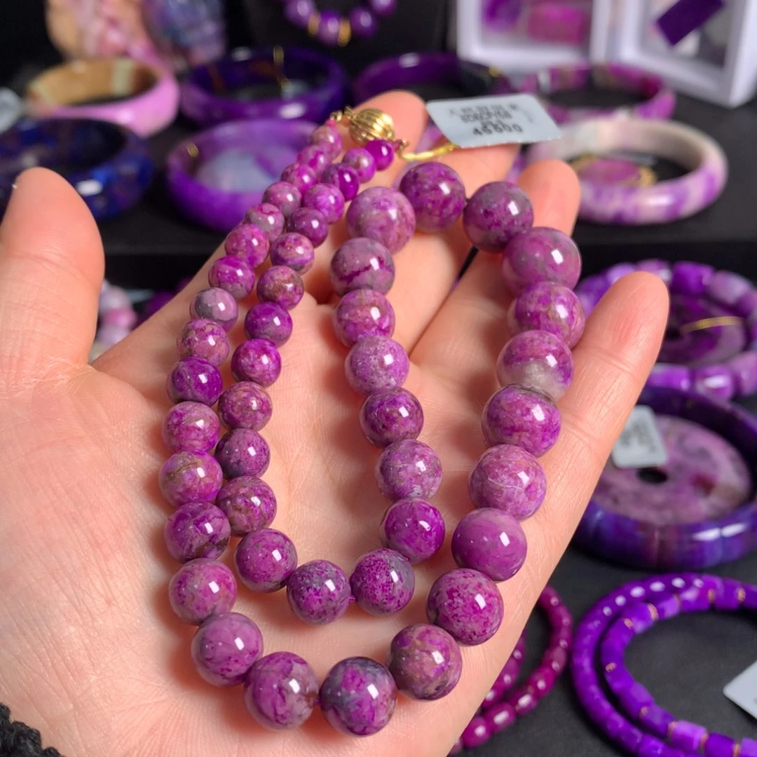 苏纪石（舒俱来）未镶嵌桃红塔链