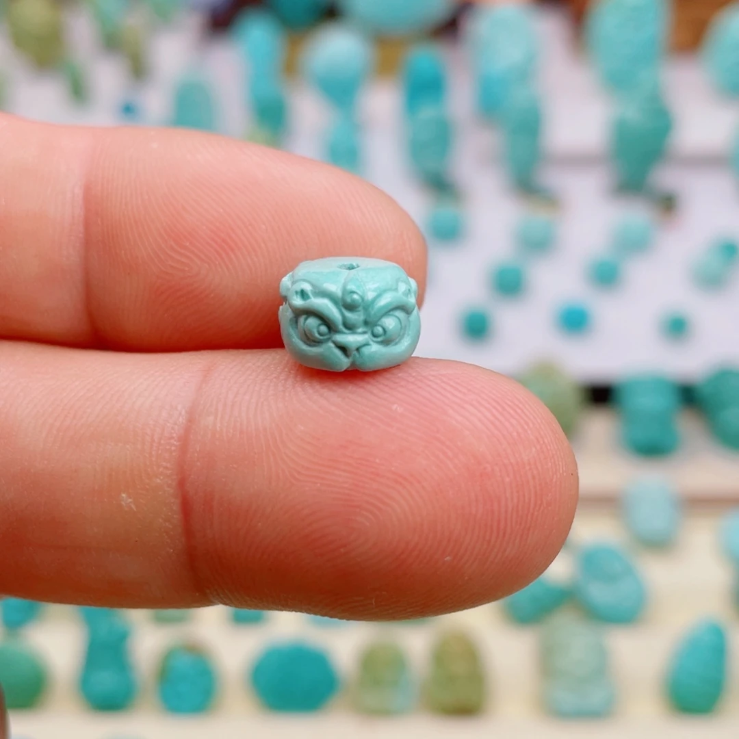 绿松石未镶嵌吊坠(不含链)醒狮