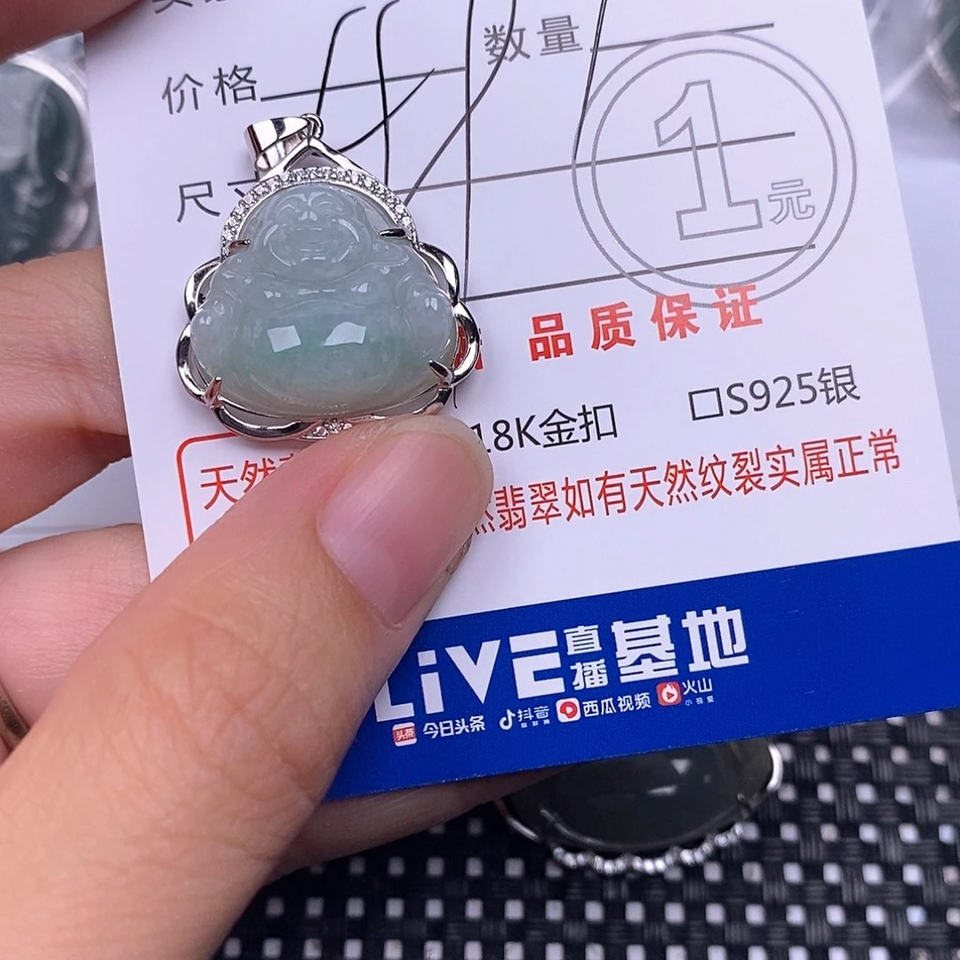 翡翠银S925镶嵌颈饰