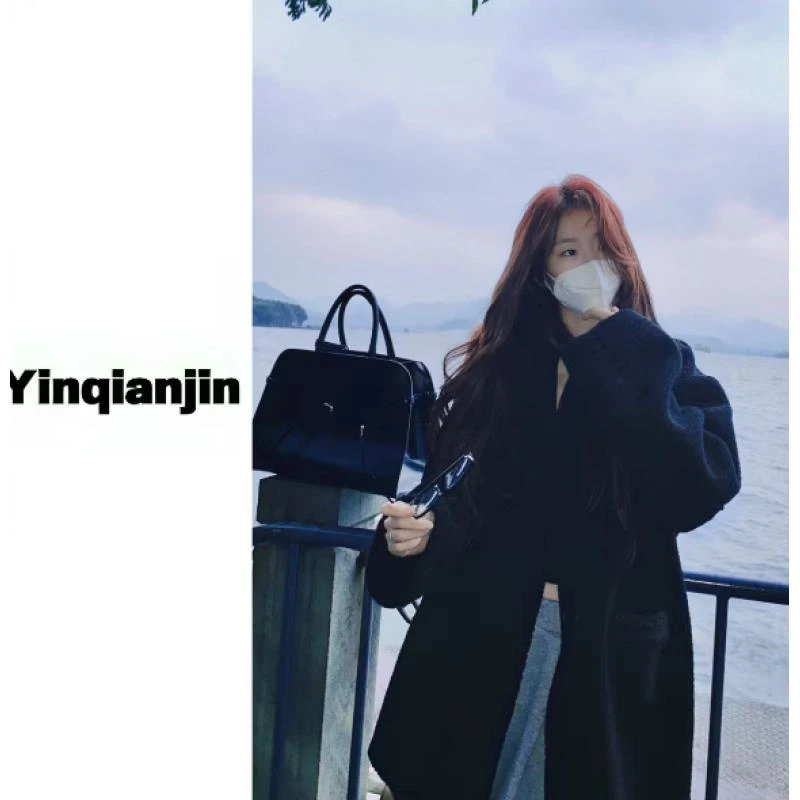 尹千金【素颜神器】秋冬定制羊羔绒+烫金仿麂皮韩版时尚外套823629