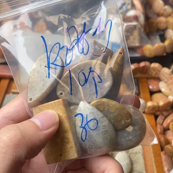 k***y颈饰未镶嵌硅化珊瑚（珊瑚玉）