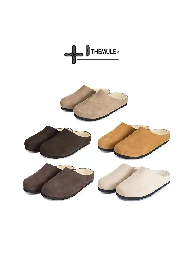 THEMULE包头row风真皮手工穆勒鞋勃肯鞋软面老钱风半拖