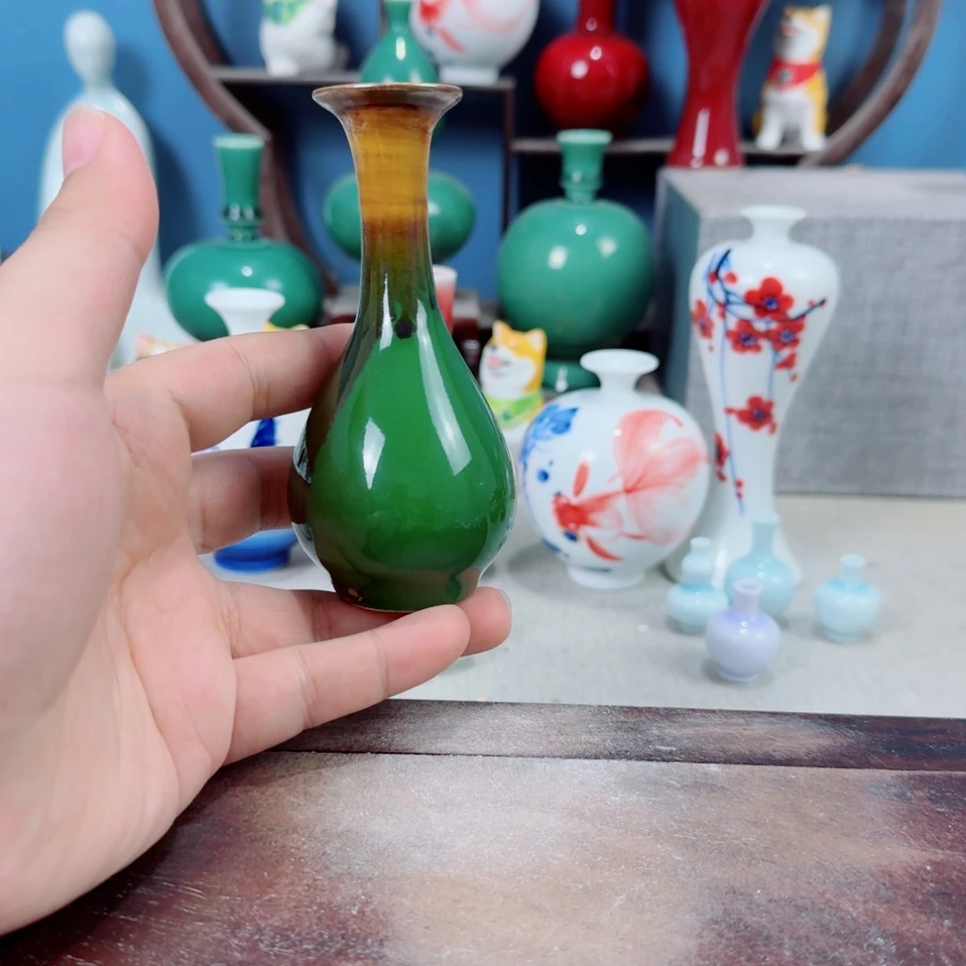 陶瓷手工小花器摆件