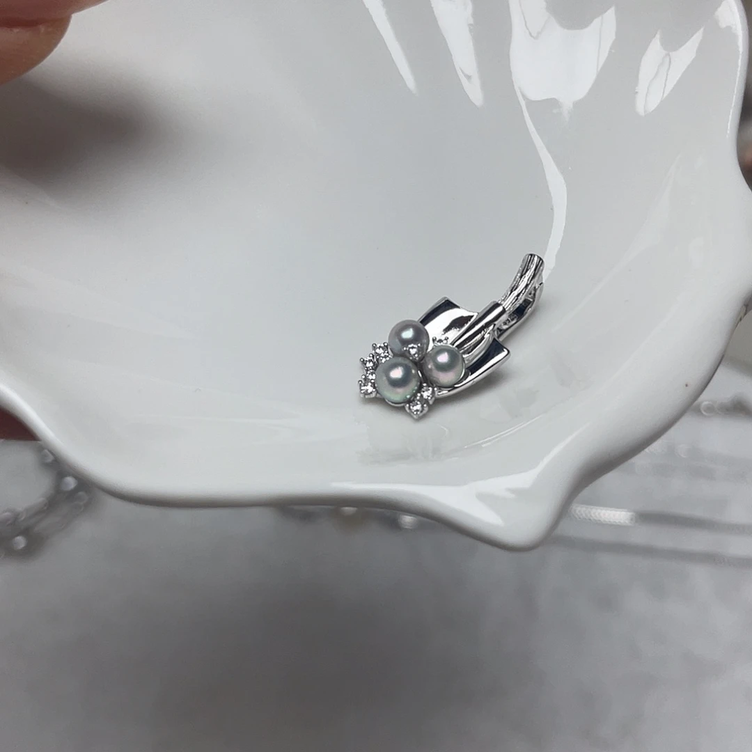 吊坠(不含链)海水珍珠银S925镶嵌