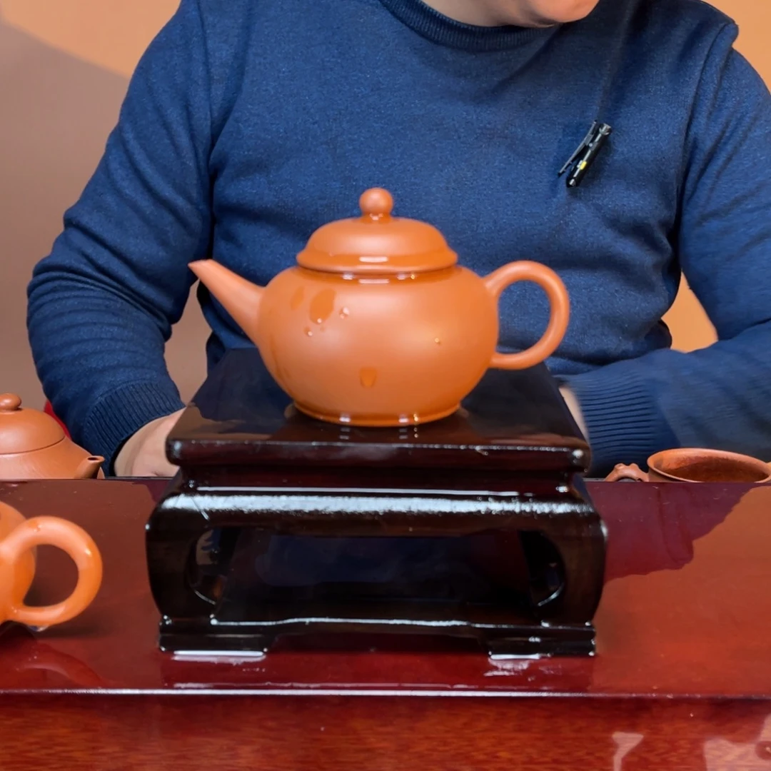 紫砂茶壶高端150cc生砂朱泥水平