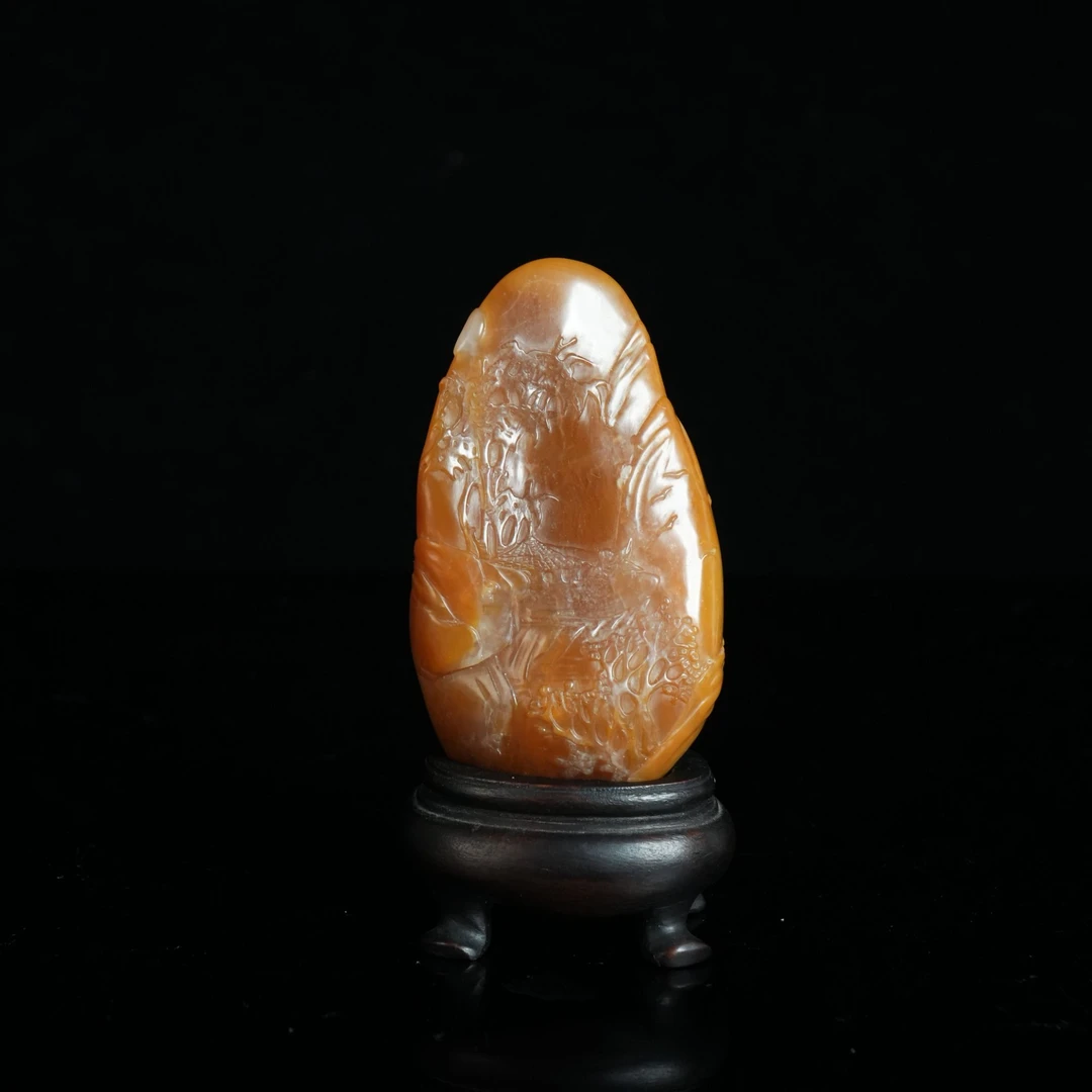 DY-B9830寿山田黄石 “悠然见南山”印章 42*24*75mm91.59g