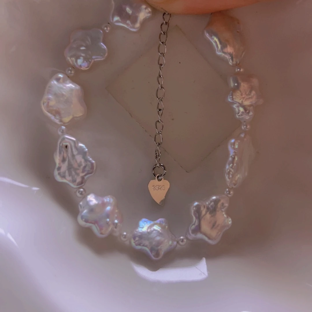 淡水珍珠手绳合金