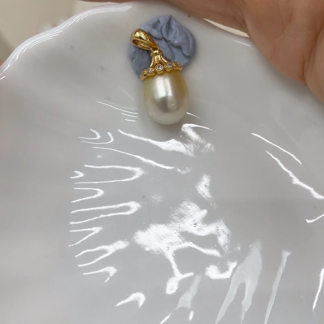 海水珍珠颈饰银S925镶嵌