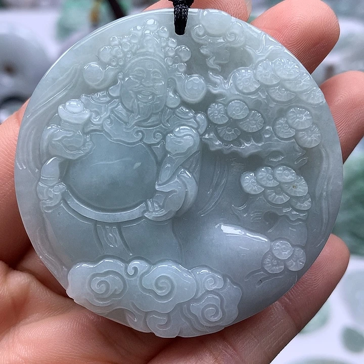 翡翠未镶嵌颈饰财神爷福利
