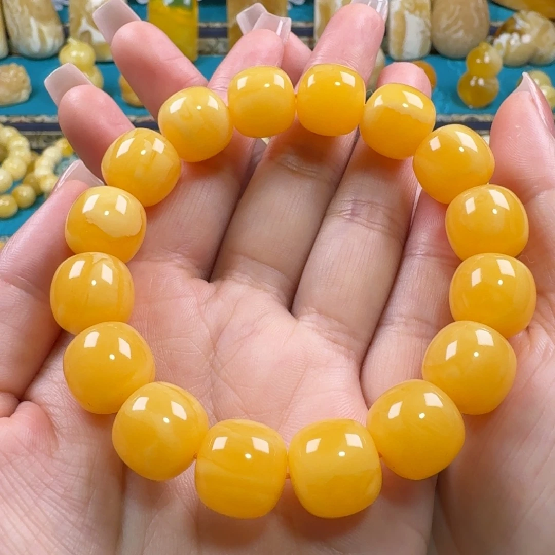 琥珀未镶嵌手链同料