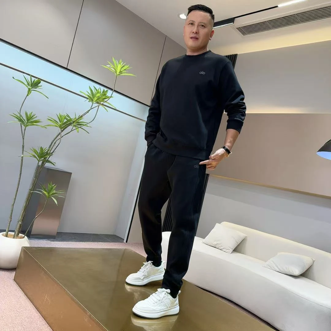 品至家秋季男士时尚休闲运动圆领卫衣两件套-8002