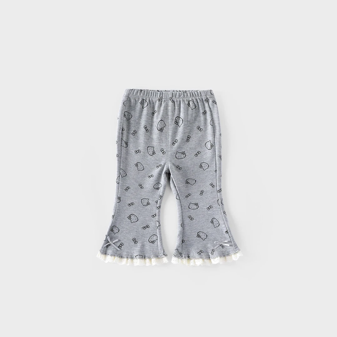 宝宝爆款25秋灰色kt微辣裤甜kt满印